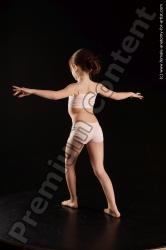 Underwear Woman White Standing poses - ALL Slim long brown Standing poses - simple Standard Photoshoot Academic